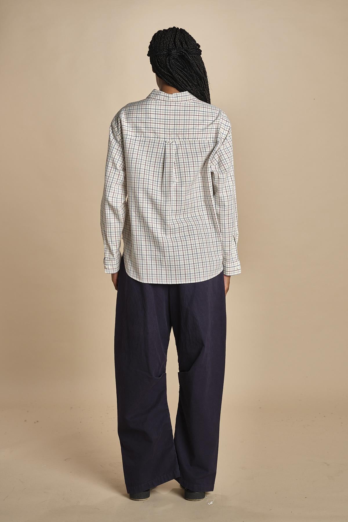 camicia quadri con collo rotondo 5432 40042 aspesi 