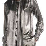 Camicia seta lurex E20FT12 SILVER martin grant 