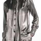 Camicia seta lurex E20FT12 SILVER martin grant 