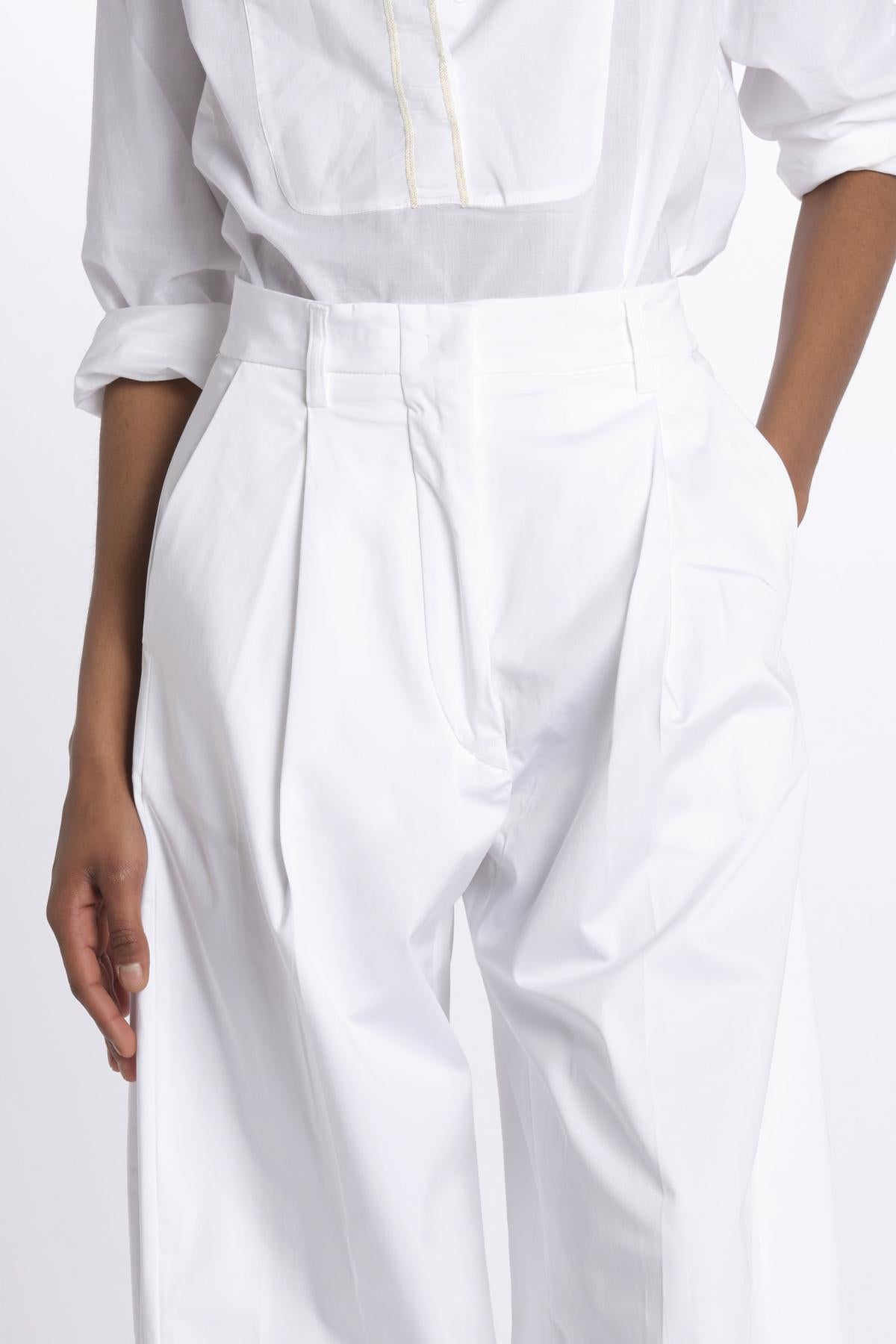 Pantalone BILLIE pinces over BILLIE 3111 WHITE the latest 