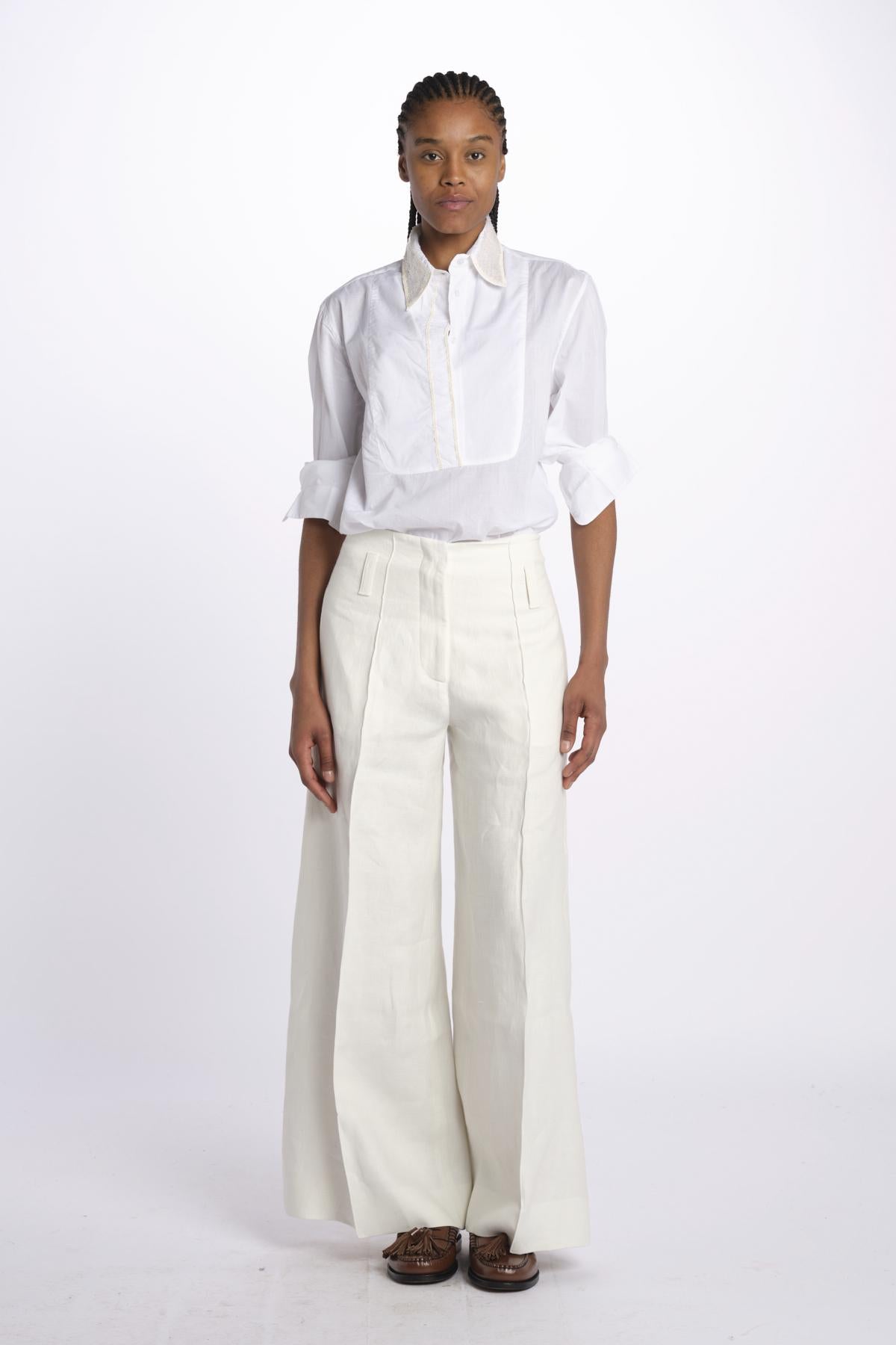 Pantalone ORIANA cropped nervature ORIANA540503 7 quelledue 