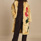 ecopelliccia con fiore FLOWER FUR 340268 CREAM farm rio 