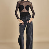 body manica lunga con trasparenze ALL NIGHTER BLACK undress code 
