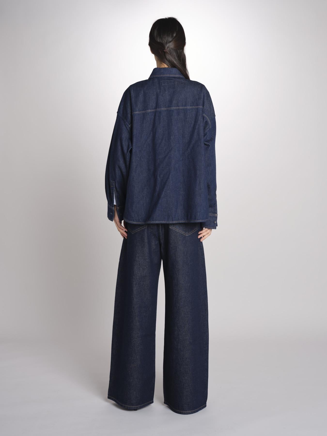 Camicia oversize in denim di puro cotone FOGGIA 2615111011600 001 BLU weekend maxmara 