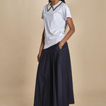 F0714 t-shirt con colletto ricamato F07141571101 BIANCO n21 