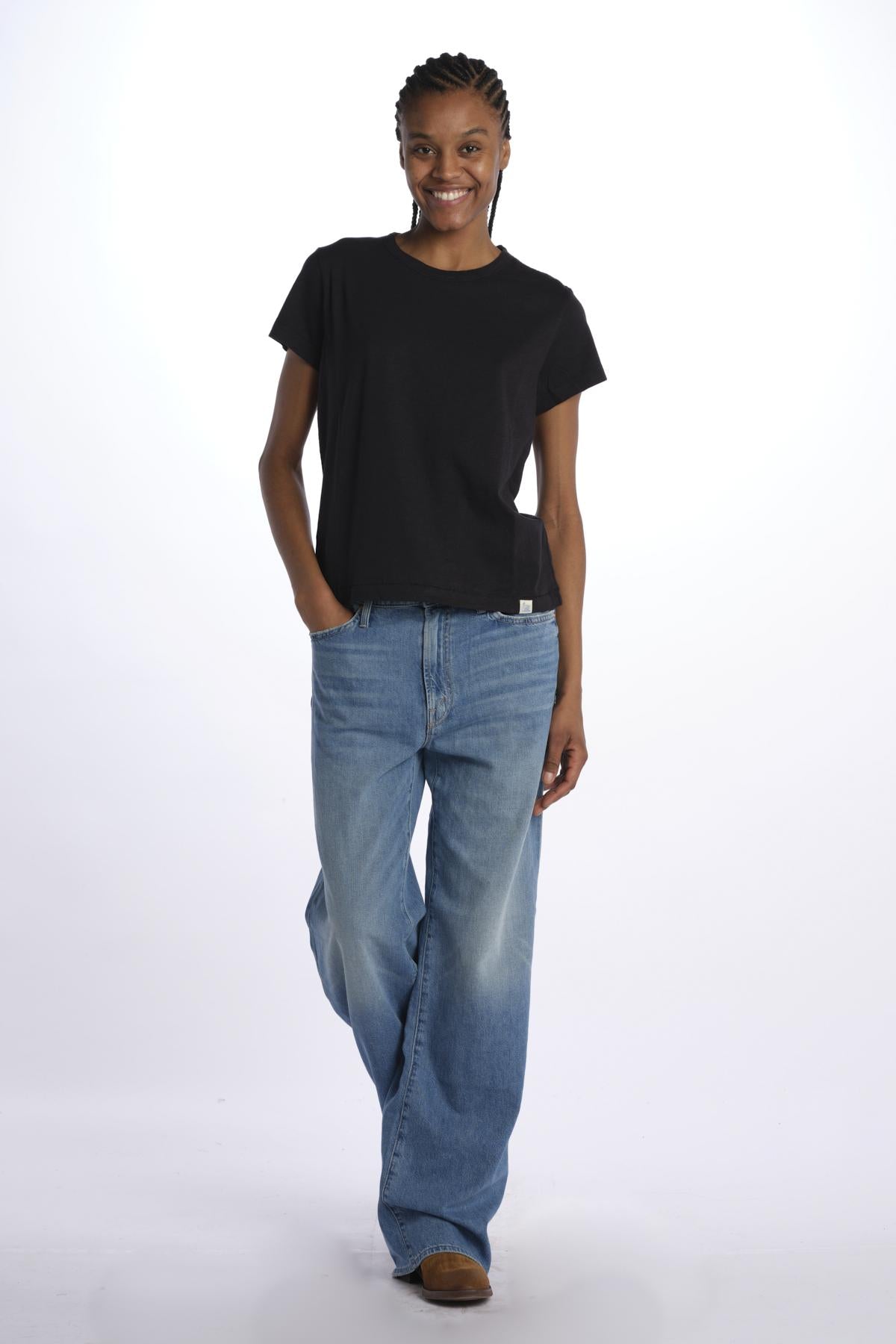 T-shirt girocollo m/c basic WSCT20 DEPP BLACK merz b 