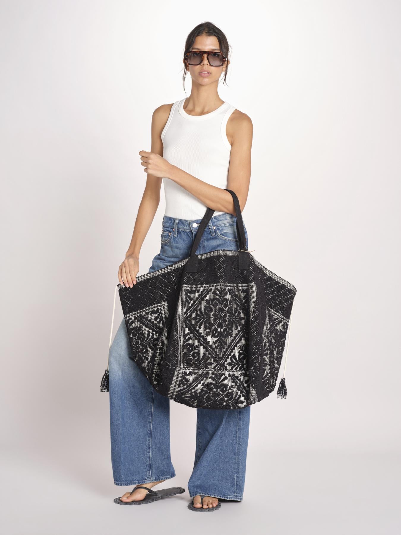borsa grande SHQ-26E18- BL 08 BLACK le daf 