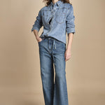 camicia in denim SOFIA BLUE fam 