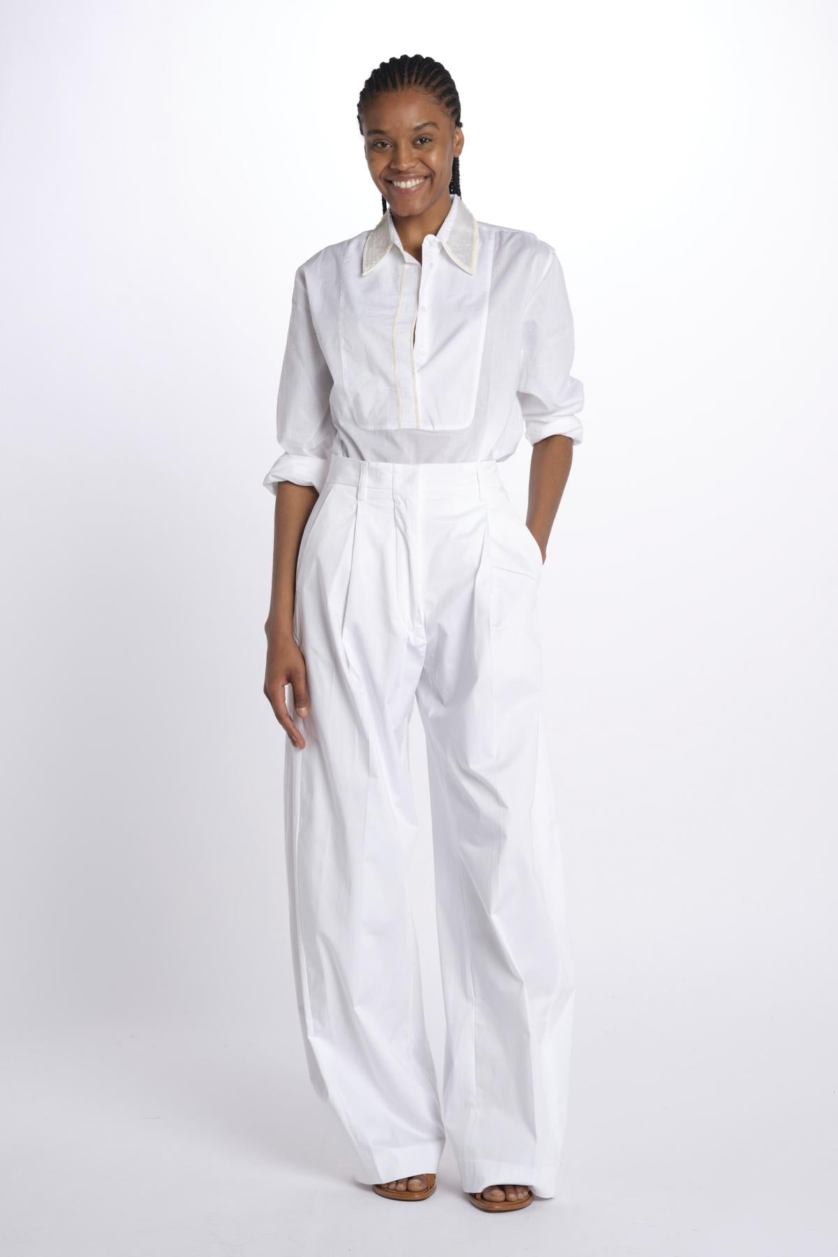 Pantalone BILLIE pinces over BILLIE 3111 WHITE the latest 