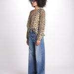 top scollo v PRINT027 CREAM sea ny 