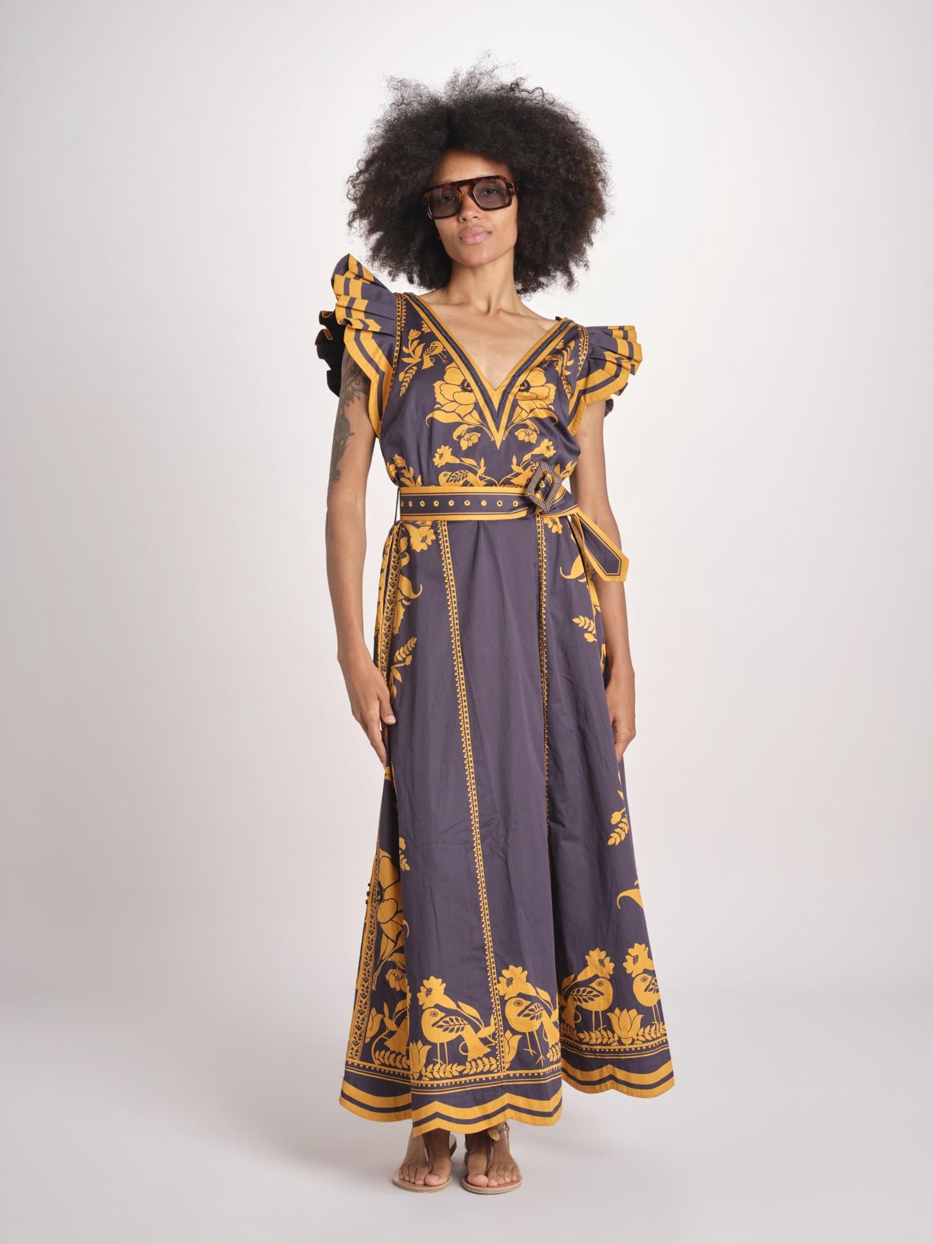 abito con stampe VALMIRA MIDNIGHT INK scarlett poppies 