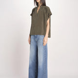 camicia over in seta CORY 4HVA77-V09005 KAKI vanessa bruno 