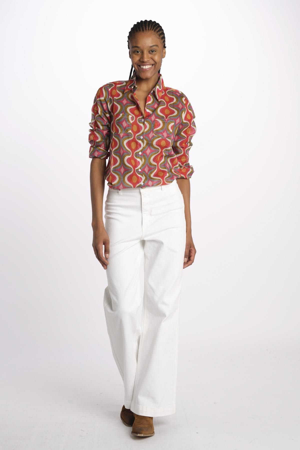 Camicia FLEUR SX7522 516E terre rouge 