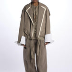 Bomber reversibile ecopelle e galles di cotone BOMBER TRENCH VEGANLEATHER jejia 