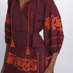 benaras soleil BE24877ATUNBURGUNDY