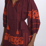 benaras soleil BE24877ATUNBURGUNDY