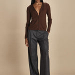 MIL LAU2 cardigan a costine fin.16 MIL LAU2 E22220 CIOCCOLATO milaura 