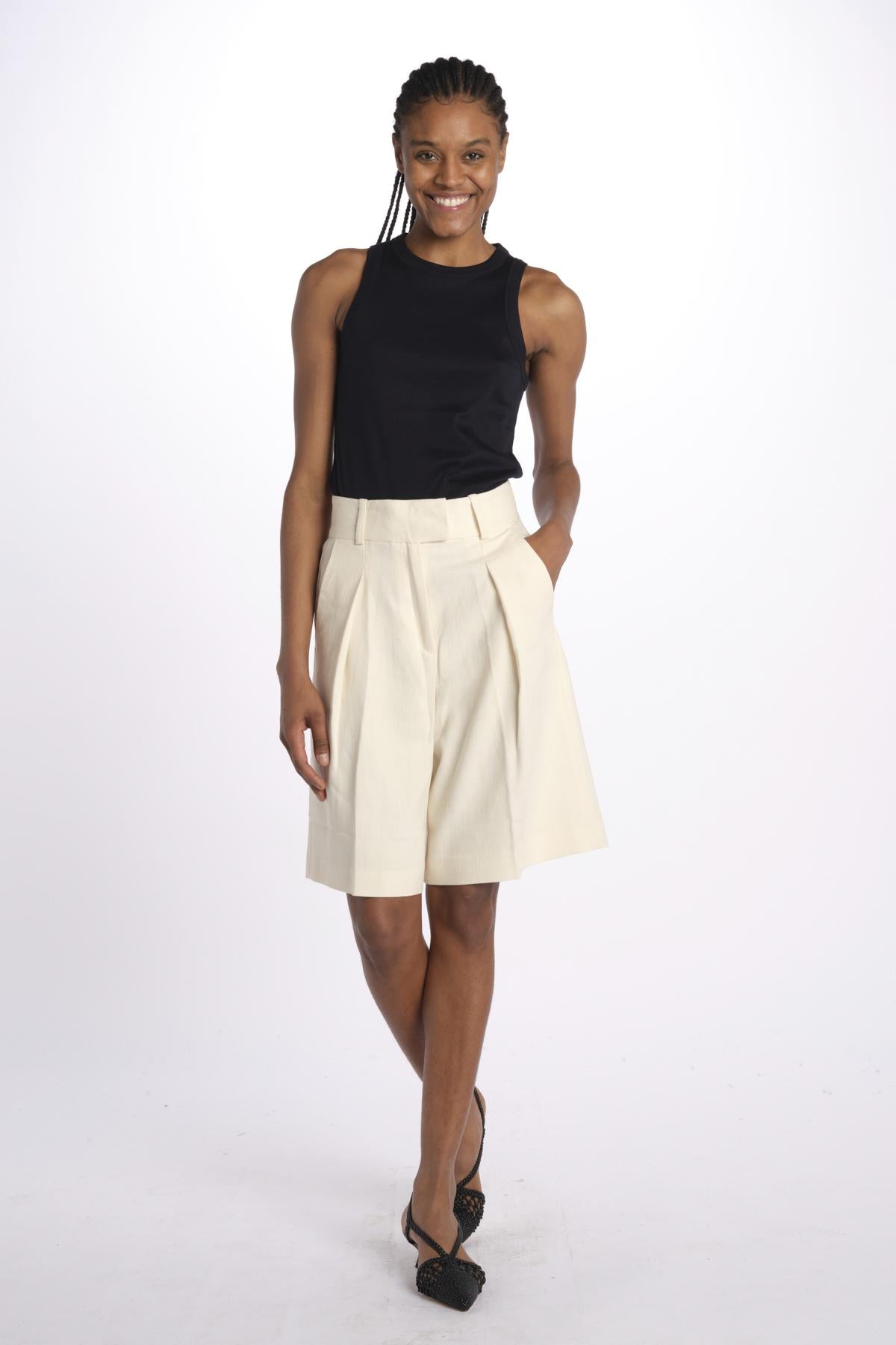 PEONY SUE short misto lino IO115171 WH014 ivy oak 