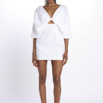DRESS HELLI mini abito con manica a sbuffo DRESS HELLI BIANCO inasami 