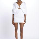 DRESS HELLI mini abito con manica a sbuffo DRESS HELLI BIANCO inasami 
