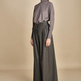 pantalone in flanella con cuciture T1406L VERDE dusan 