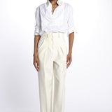 Pantaloni con pences 142706 IVORY lvir 