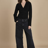 body scollo a v in merinos ANDERSON KNIT BODY BLACK herskind 
