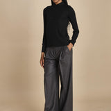 polo a costine in lana merino MIL LAU3 E14035 NERO milaura 