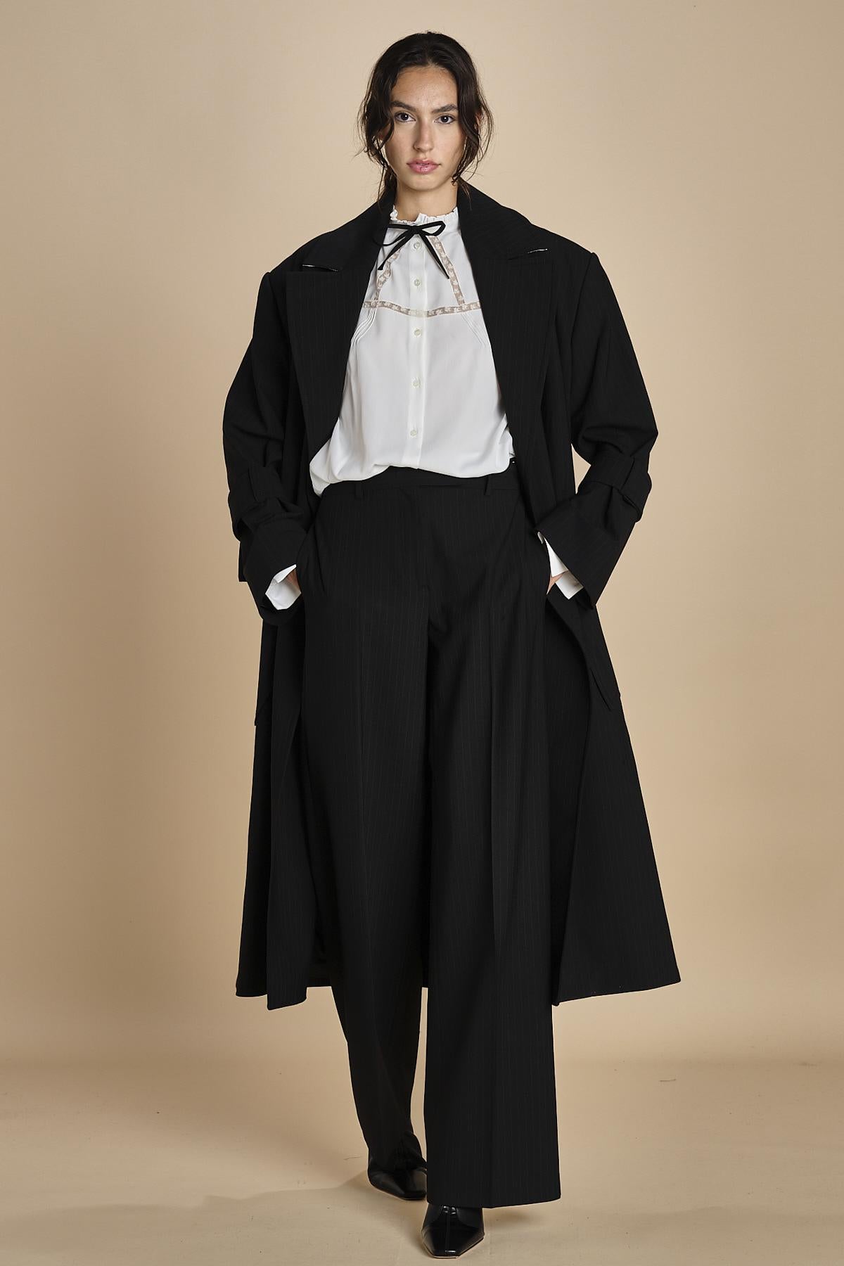 tremch gessato in gabardine N0425248 R911 n21 