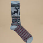 calze con alce 15032700 DEER SNOW OFF WHITE anonymous 