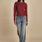 d2501005 girocollo slim by milaura. d2501005 10868 BORDEAUX milaura 