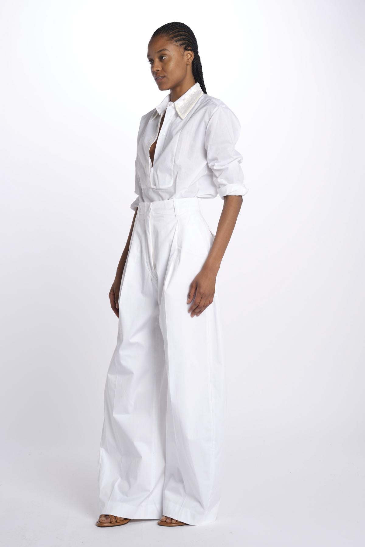 Pantalone BILLIE pinces over BILLIE 3111 WHITE the latest 