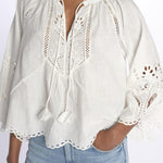 Camicia con ricami ASHU TOP ANTIQUEWHITE scarlett poppies 