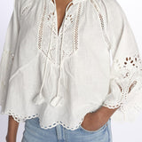 Camicia con ricami ASHU TOP ANTIQUEWHITE scarlett poppies 