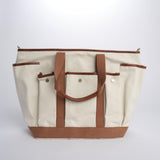 Borsa worker canvas pelle CABAS MULTIPOCH IVOIRE002 vanessa bruno 