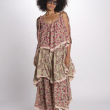 abito lungo a balze con fiori 3VSD IV3 IV3 yvonne s. 