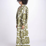 abito lungo con stampa a fiori 344605 PALERMO GREEN 26083 farm rio 