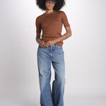 tshirt manica corta a costine KRISTIN IO1100X2351 TOBACCO BR208 ivy oak 