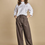 camicia collo alto e ajour. CHE0232 BLA0125W soeur 