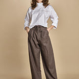 camicia collo alto e ajour. CHE0232 BLA0125W soeur 