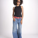 canottiera americana a costine WRIB TANK01 99 DEEP BLACK merz b 