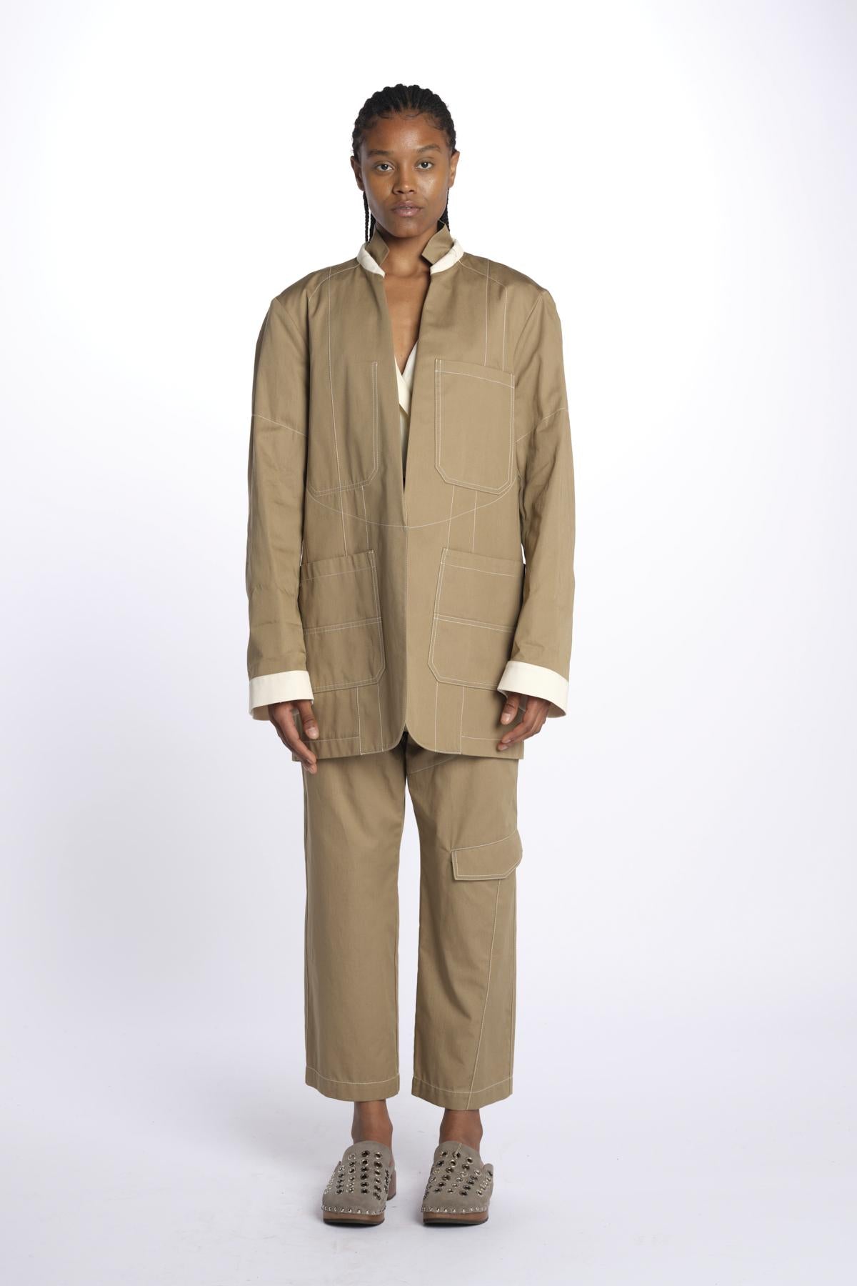 Giacca BIRKIN WORK BLAZER over 10315 070 KHAKI jejia 