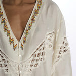 CLEIDE camicia con ricami e intarsi di pizzo WCLEIDE JA010 fortela 