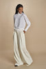 pantalone con pinces in lana