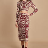 gonna jaquard con fiori PINEAPPLE LOVE 351825 OFF WHITE farm rio 