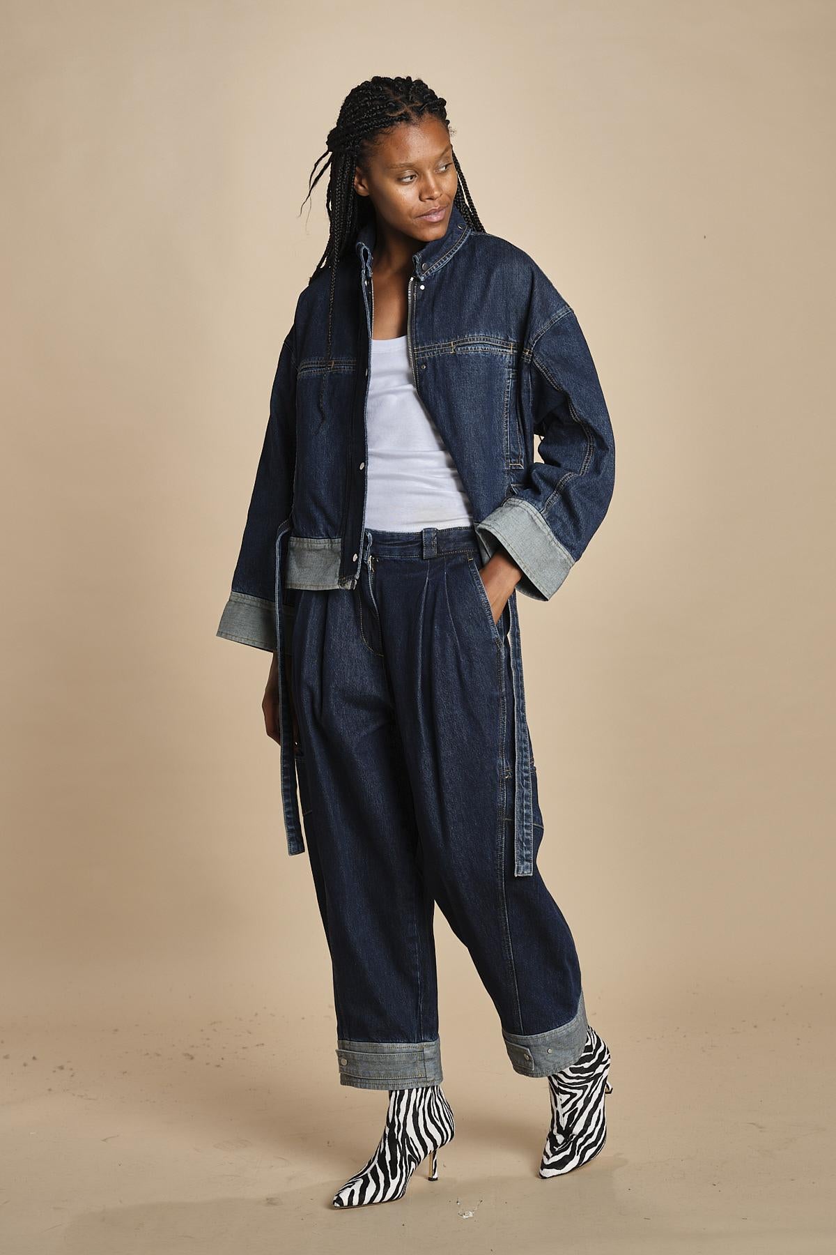 giubbotto over in denim BOXY JACKET 60877LID DA402 DARK INDIGO phillip lim 