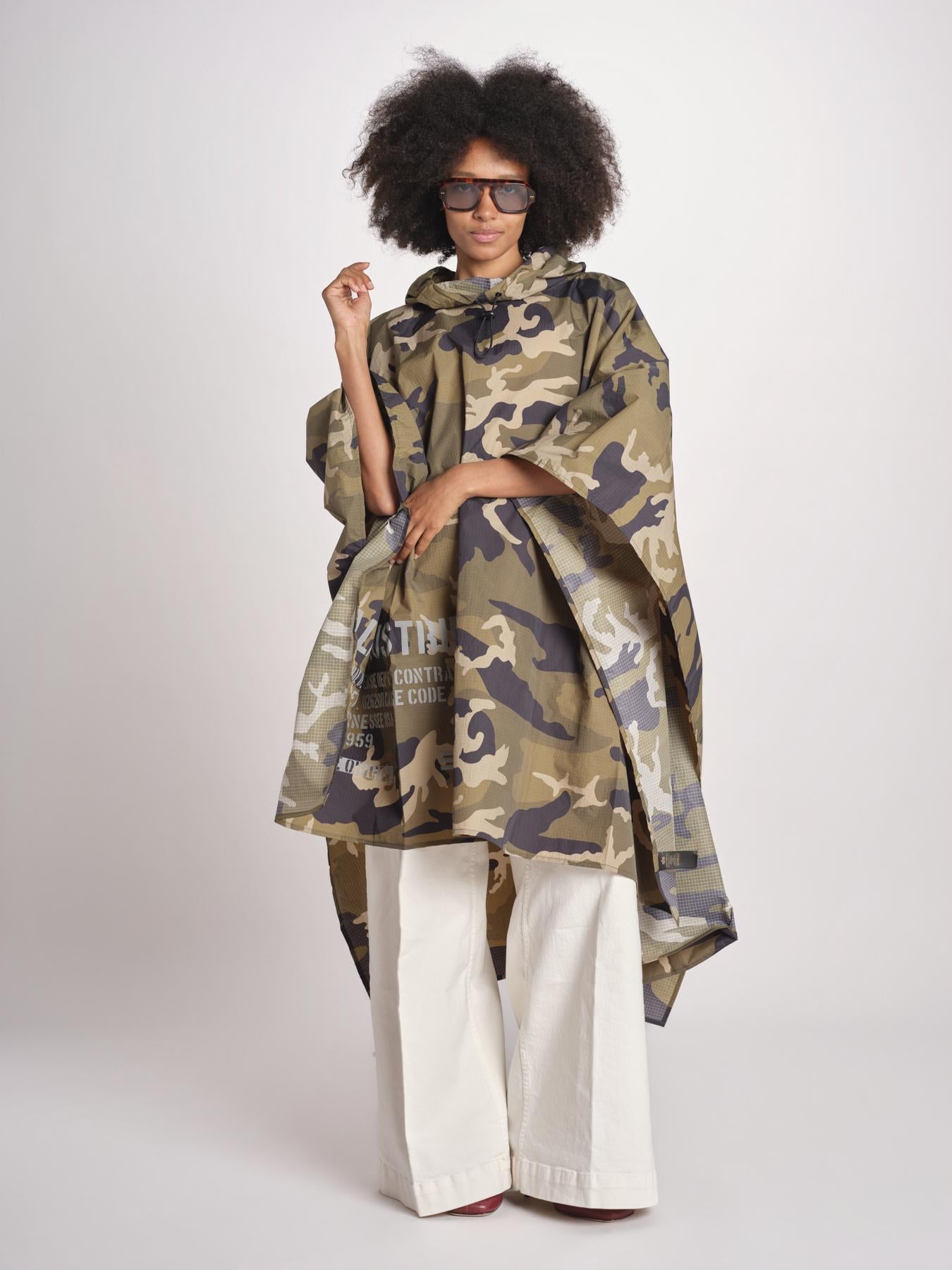 poncho in nylon SS266117 408 WOODLAND CAMO 65 alpha 