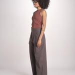 pantalone con pinces e risvolto PAN1319WATSON GRIS ANTHRACITE GRI0326S soeur 