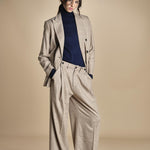 doppiopetto flanella di lana ZINA BEIGE true avenue 