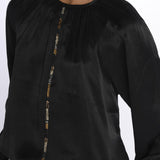 Camicia manica sbuffo CUTWORK BE24499 BLACK milaura 